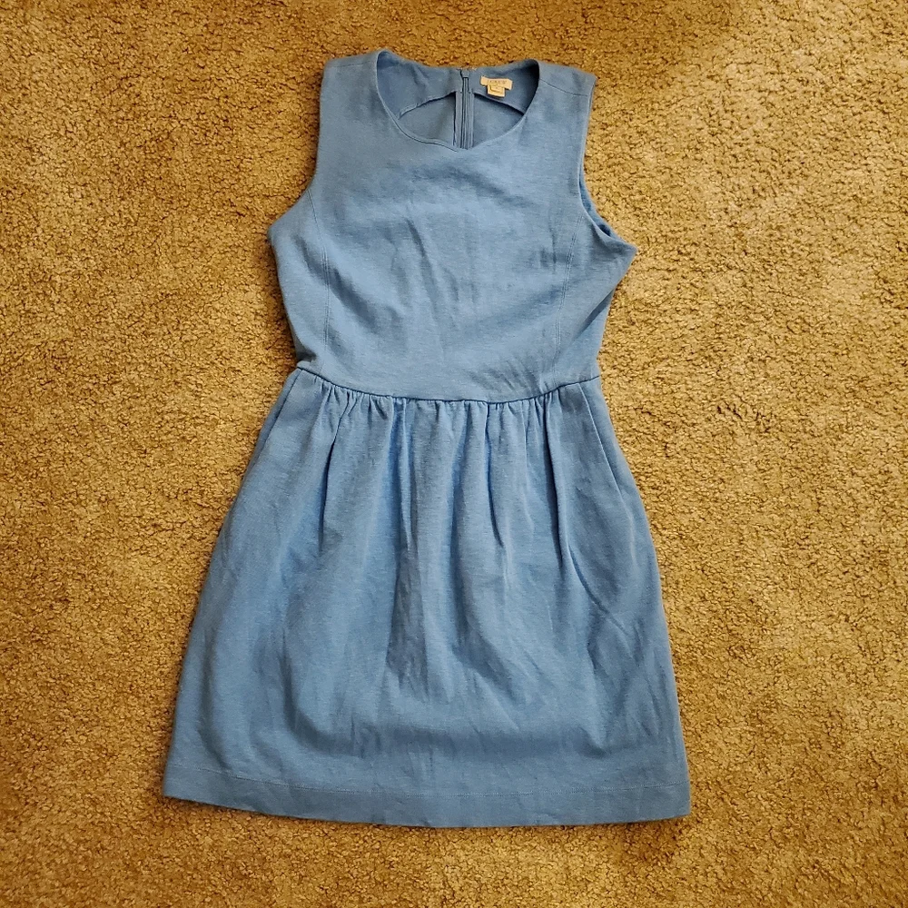 J. Crew Sleeveless Blue Dress Size Small
